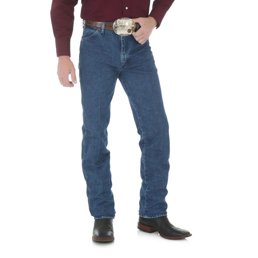 Vintage Wrangler Cowboy Cut Slim Fit Heavy Denim Jean In Stonewashed
